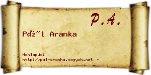 Pál Aranka névjegykártya