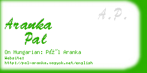 aranka pal business card
